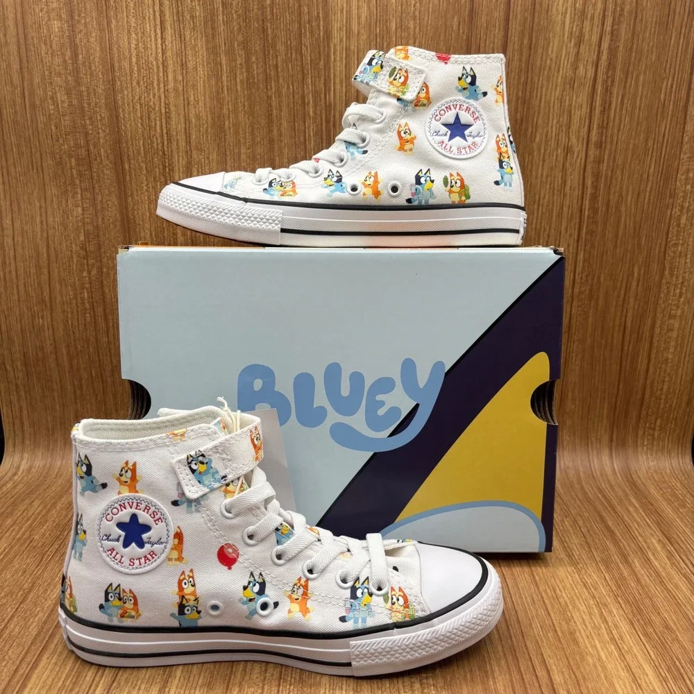 Converse X Disney Bluey Chuck Taylor All Star 1V Youth Size 2 White Multi New